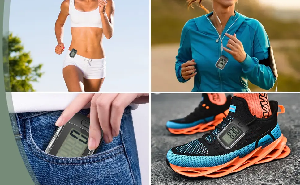 3D pedometer to walk precise pedometer with clip/lanyard digital simple pedometer follow steps with a large LCD display for women's children - product information 10