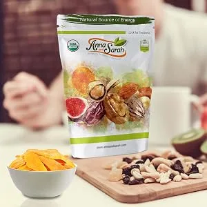 Anna and Sarah Organic Dried Mango 1 Lb  No Sugar Added Natural Snacks - organic mangoes