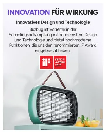 Buzbug Insect killer for 465 m including 2 replacement lamps 20W of electrical insect and mosquito killers fly trap for kitchen restaurant garage patio -MA015 (Khaki) - product information 7