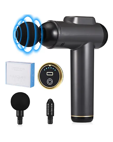 Massage gun muscle percussion electrical massage device with quiet hand massage devices massage pistol with 2 massage heads for shoulder body back relaxation - handmassagegerät