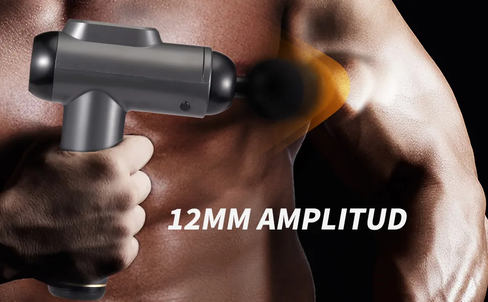 Massage gun muscle percussion electrical massage device with quiet hand massage devices massage pistol with 2 massage heads for shoulder body back relaxation - massage pistole