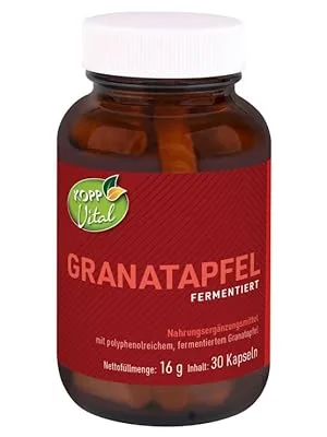 Kopp Vital pomegranate fermented with polyphenoline -rich fermented pomegranate |16 g |30 capsules |Dietary supplement |Fermented natural material fermentation process - Granatapfel