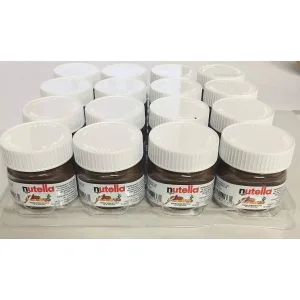 Nutella Mini Glass Bottles - (16) .88 Oz. Single Serve Bottles - Nutella Mini Glass Bottles