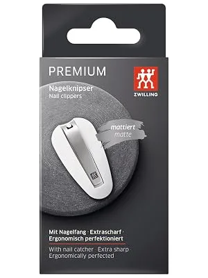ZWILLING nail clippers with ergonomic shape made of stainless steel with collecting container Premium White 65 mm 65 mm Soft - image