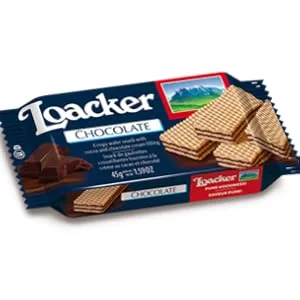 Loacker Premium Chocolate Wafers 45g/1.59oz pack of 12 - Chocolate Classic500x