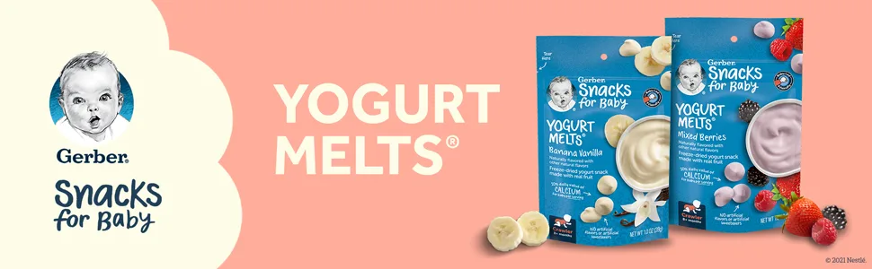 Gerber Up Age Yogurt Melts & Fruit & Veggie Melts Assorted Variety Pack 8 Count - Yogurt Melts