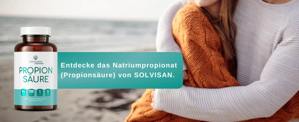 Solvisan Propionic Acid Capsules with Sodium Propionate 500mg - 200 Capsules - pure and vegan - sorbinsäure propionsalz ultrabio propylenglycol propionsäure pulver natriumpropionat weinsäure