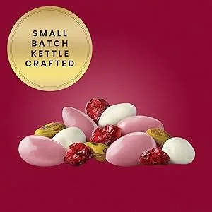 Squirrel Brand Ruby Royale Premium Snack Mix 18 Ounces Ruby Cacao Dipped Almonds California Pistachios Sweetened Cranberries Ethically Sourced Ruby Cacao - Small Batch Kettle Crafted