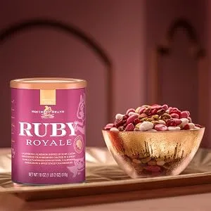 Squirrel Brand Ruby Royale Premium Snack Mix 18 Ounces Ruby Cacao Dipped Almonds California Pistachios Sweetened Cranberries Ethically Sourced Ruby Cacao - The Perfect Pairing