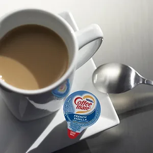 Nestle Carnation Coffee Creamer Half and Half No Refrigeration Made with Real Dairy Box of 360 - french vanilla coffee