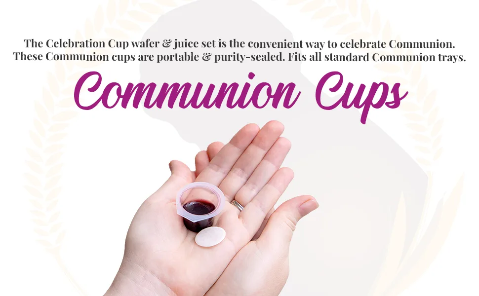 Celebration Cup -Prefilled Communion Cups and Wafer Set (Pack of 250) - Celebration Cup Communion Cups Wafer Juice Set