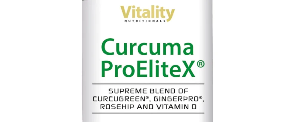 Curcuma proelitex turmeric capsules high dose curcugreen curcumin rosehip vitamins D3 vitamin C ginger (60 pc) high bioavailability and bioactivity.Vitality Nutritionals by Vitaminexpress - curcuma pro elite X curcuma curcumin curcugreen gingerpro rosehip vitamin b