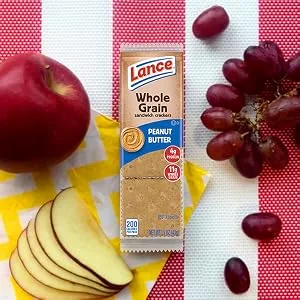 Lance Sandwich Crackers Variety Pack 36 Count - Single serve pack of Lance Whole Grain peanut butter flavor
