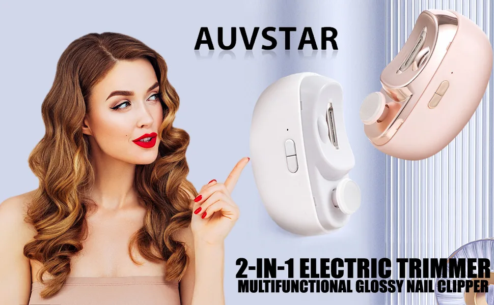 AUVStar Electrical nail clipper Electrical nail clipper Electric Nail Clipper Nail file Automatic nail clipper 2-in-1 electrical nail clipper Nail trimmer (red) - product information 6
