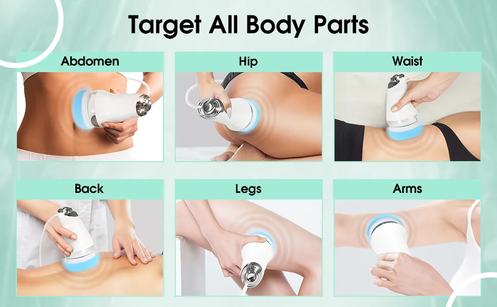 Cellulite massage device anti-cellulite hand massage lymph drainage device with 3 washable pads cellulite massage device electrical for belly/leg/arms - product information 6