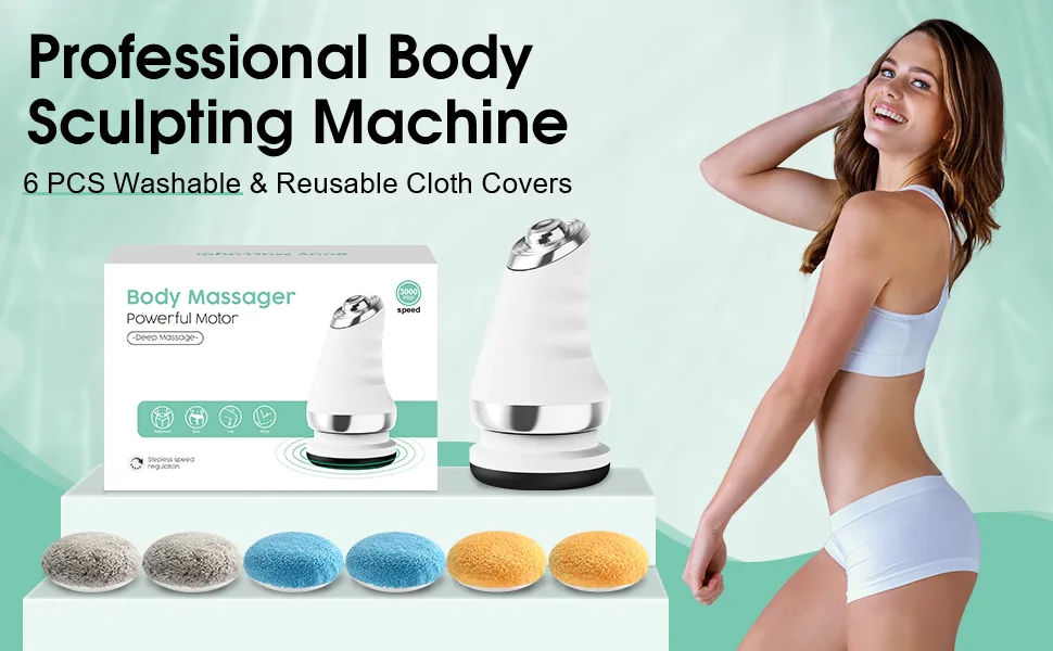Cellulite massage device anti-cellulite hand massage lymph drainage device with 3 washable pads cellulite massage device electrical for belly/leg/arms - product information 8