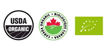 Escuminac Maple Syrup Extra Rare Amber Rich Taste 16.9 fl oz. Canada Grade A. Unblended Single Origin Bottled by the Maker. Organic Gourmet Gift for Any Occasion. From Quebec Canada - escuminac organic logo
