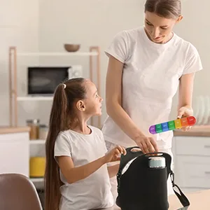 Tablet box 7 days Pill can 7 days 7 divisible compartments handy and moisture-resistant medication box for the hand or pocket to store medication rainbow - tablettenbox 7 tage