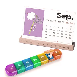Tablet box 7 days 2 tablets pills 7 days 7 divisible compartments handy and moisture-resistant medication box for your hand or pocket to store medication rainbow & rainbow - tablettenbox 7 tage