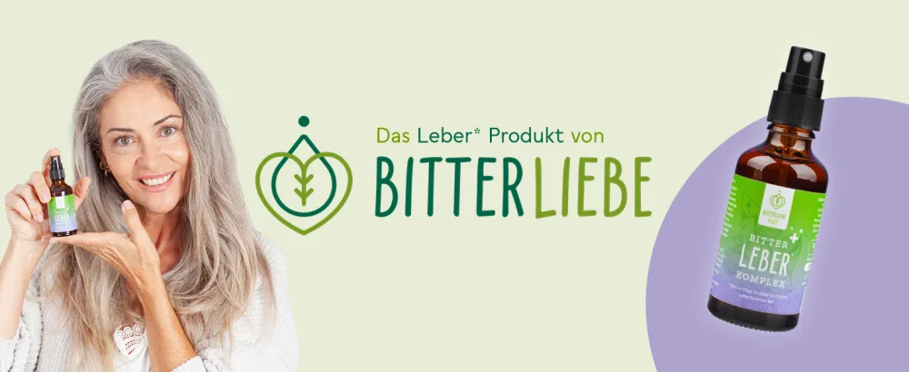 Bitterliebe liver complex spray - natural support of liver function with bitter substances and choline for fat digestion and detoxification - 3 Set - Leber Komplex A+ 1