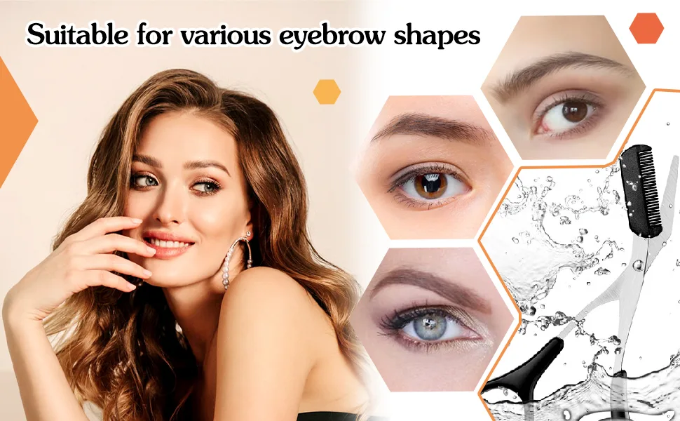 Eyebrow scissors trimmer scissors with comb for trimming eyebrows and eyelashes for women and men (black) - product information 7