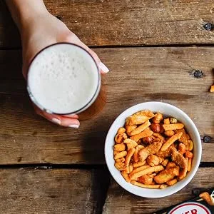 BEER NUTS Original Bar Mix - 26 oz Resealable Jar Pretzels Cheese Sticks Sesame Sticks Roasted Corn Nuts and Original Peanuts - product information 4