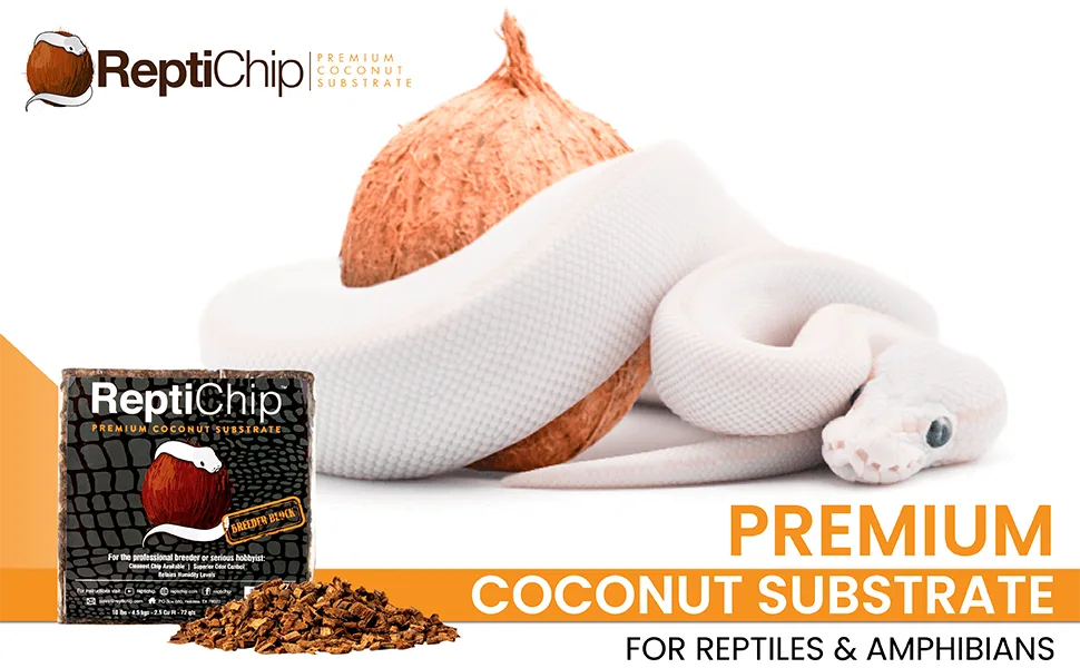 ReptiChip Compressed Coconut Chip Substrate for Reptiles 72 Quart Coco Chips Brick Bedding - product information 1