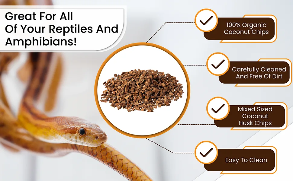 ReptiChip Compressed Coconut Chip Substrate for Reptiles 72 Quart Coco Chips Brick Bedding - product information 3