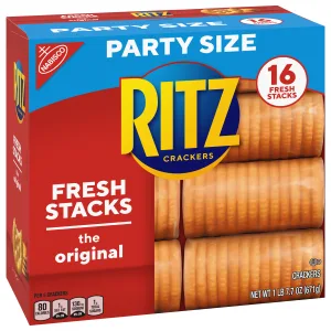 Ritz Crackers Flavor Party Size Box of Fresh Stacks 16 Sleeves Total original 23.7 Ounce - image