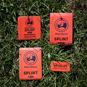 Rhino Rescue rail set reusable survival-combat-ear-help-medical tactical field 4 sizes of rails orange kit - SPLINT