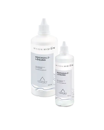 Magnivision saline solution 360ml saline solution for contact lenses to rinse soft & hard contact lenses borate -free made in Europe - MAGNIVISION Kochsalzlösung