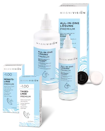 Magnivision saline solution 360ml saline solution for contact lenses to rinse soft & hard contact lenses borate -free made in Europe - MAGNIVISION Premium Kontaktlinsen und Pflegemittel