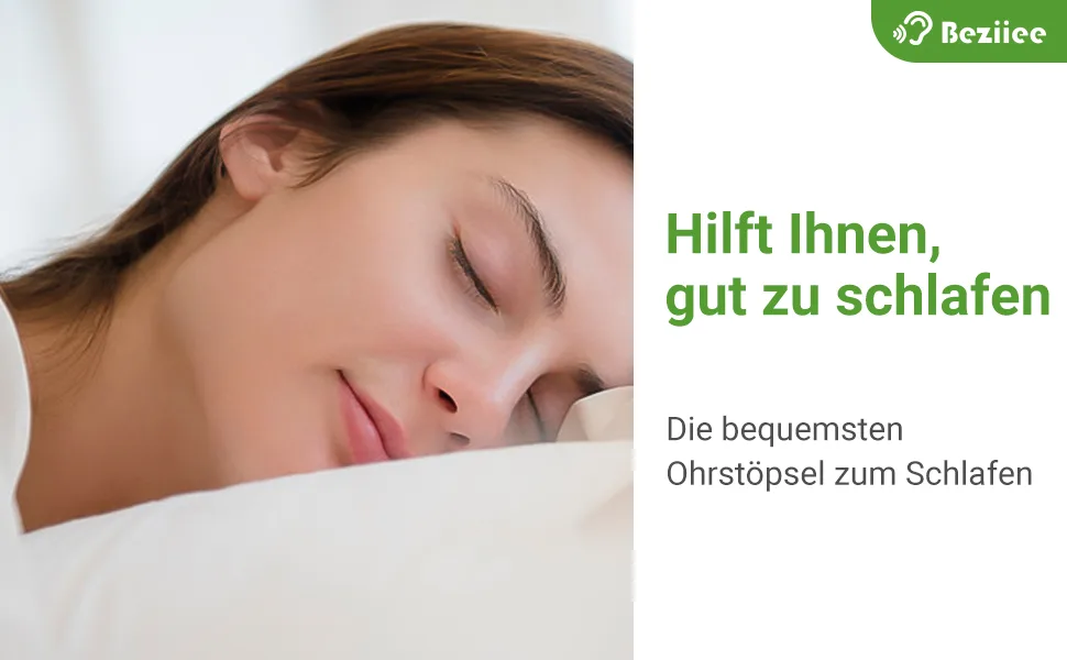 BEZIIEE Earplugs for sleeping noise reduction level 36 dB ideal for sleeping also for travel work study and concerts 5 pairs - Ohrstöpsel