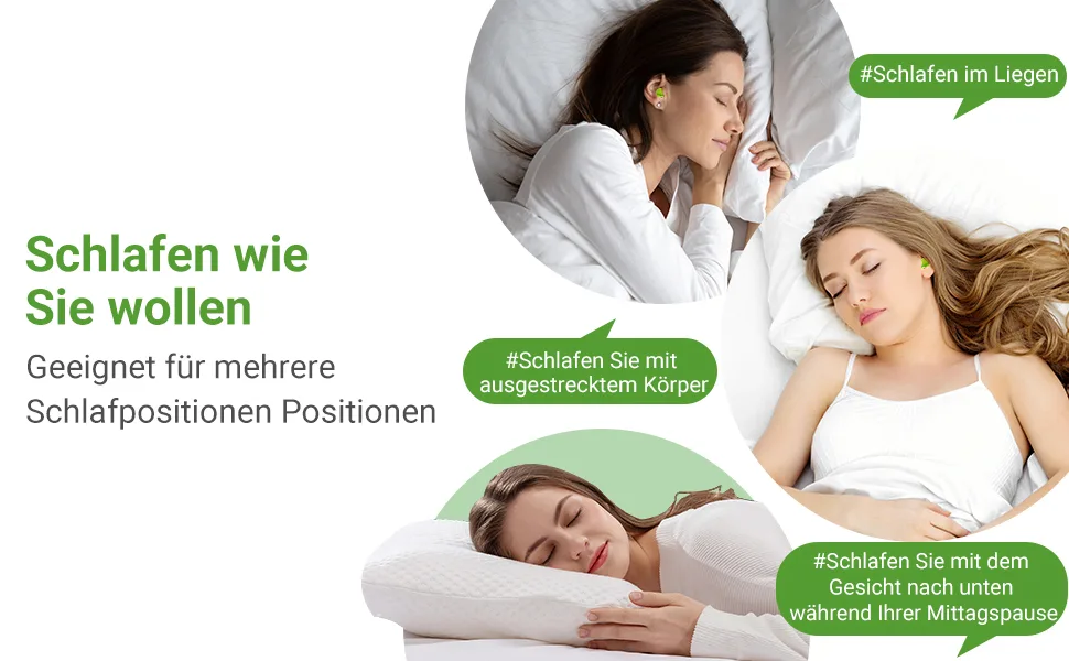 BEZIIEE Earplugs for sleeping noise reduction level 36 dB ideal for sleeping also for travel work study and concerts 5 pairs - Ohrstöpsel