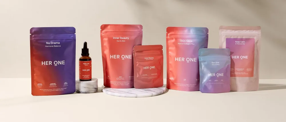 Her One - 14in1 Skin Complex - Beauty capsule with award-winning SkinAx formula + radiant skin 30 vegan capsules - HER ONE