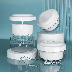 Lomso cleaning box for braces dinner with sieve portable denture cleaning box for storage and immersion of mouth protection brackets (white) - prothesengehäuse