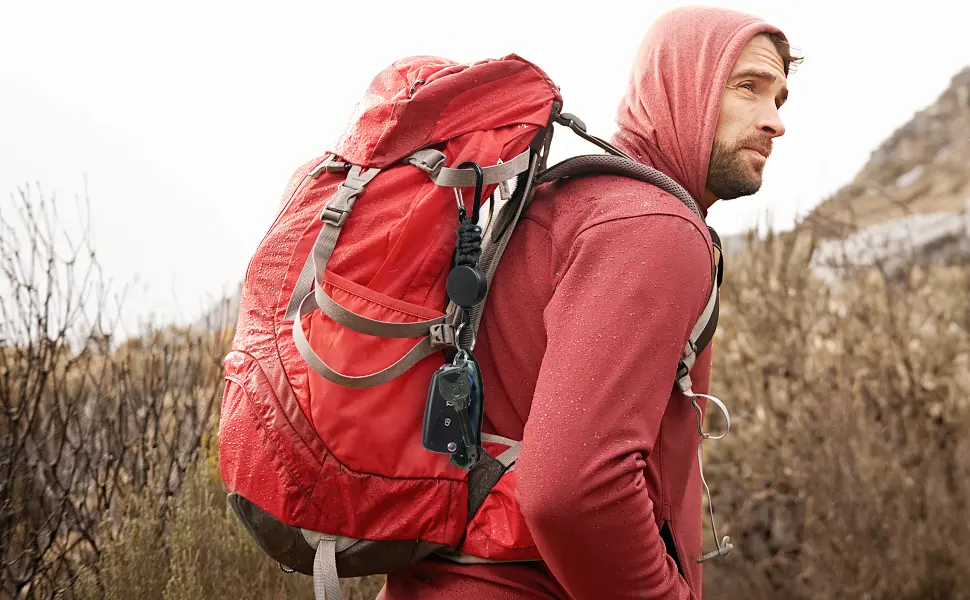 EOTW Extendable Key Ring Extendable Lanyard Personalized with 60cm Extendable Steel Cable Black+olive+orange - ?????A+6