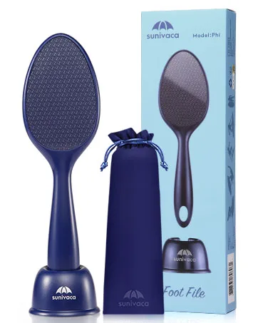 Sunivaca Callus Remover 2 in 1 Coarse and Fine Nano Glass Callus Removal Foot (Blue) Blue-2-sided - Hornhautentferner