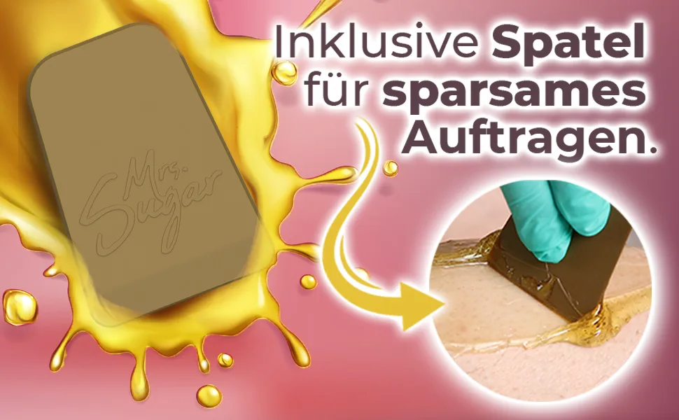 Sugaring Paste Mrs. Sugar 1x Sugar Spatula Medium Sugar Paste Hair Removal 550g (Medium) - Spatel, Zuckerspatel, Mrs. Sugar