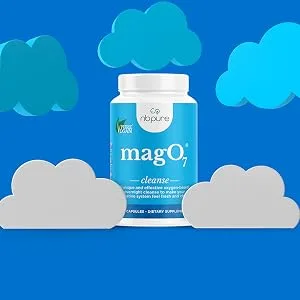 nbpure Mag O7 Oxygen Digestive System and Colon Cleanse and Detox Capsules 30 Count - magO7 graphic in the clouds