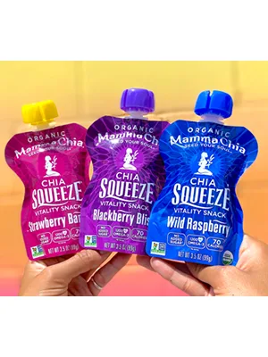 Mamma Chia Organic Vitality Squeeze Snack Strawberry Banana 8 Count (Pack of 2) - product information 2