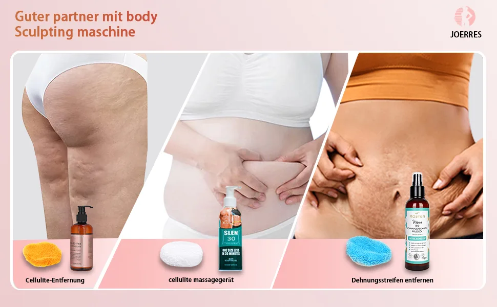 Cellulite massage device anti-cellulite hand massage lymph drainage device with 3 washable pads cellulite massage device electrical for belly/leg/arms - cellulite massagegerät anti cellulite massagegerät cellulite massagegerät elektrisch