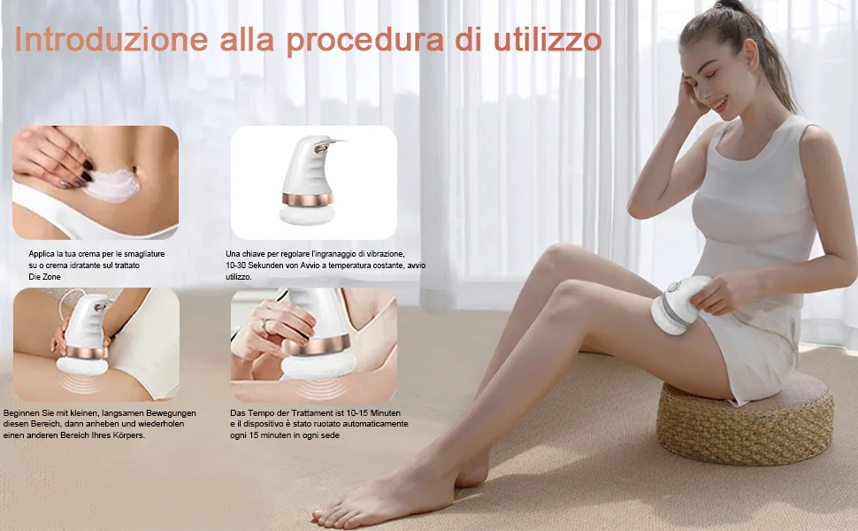 Cellulite massage device anti-cellulite hand massage lymph drainage device with 3 washable pads cellulite massage device electrical for belly/leg/arms - massaggiatore anticellulite massaggiatore somatoline anticellulite anticellulite