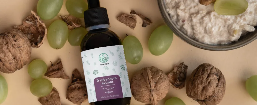 OPC grape seed extract drops | 50 ml | Highly concentrated from French grapes | Vegan & alcohol-free | from Germany - OPC-Traubenkernextrakt-Tropfen