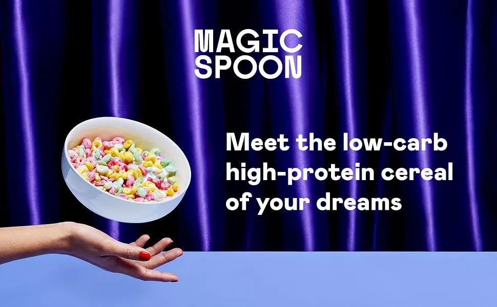 Magic Spoon Cereal Cocoa 4-Pack - Keto Gluten & Grain Free Low Carb High Protein Zero Sugar Non-GMO Breakfast Cereal - cereal with benefits
