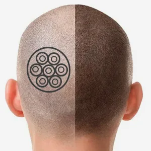 Electrical shaving head for bald razors electrical rotation rasier head Durable replacement blade beard universal fast double ring hair cutter for 5 6 7 8 head electrical shaver silver - Rasierkopf