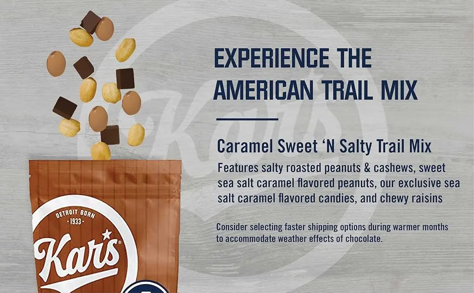 Kar's Nuts ‘N Trail Mix Snacks Bulk Pouch Caramel Sweet 'N Salty 28 Ounce - product information 3