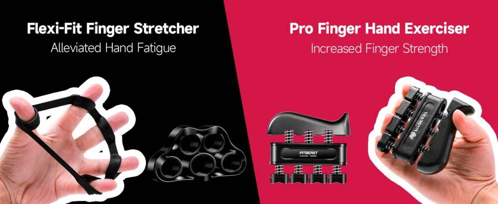 Fitbeast hand trainer training set (5-part) 2 forearm handle adjustable resistance hand gripper finger-dehner grip ball & stress breakdown for athletes - hand grip strengthener