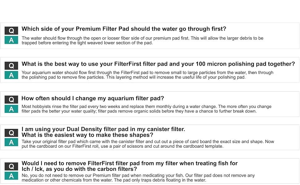 Aquarium Filter Pad - Premium True Dual Density Aquarium Filter Media Roll for Crystal Clear Water - filter floss for fish tank aquarium media floss pad fish tank pads poly filter material fiber