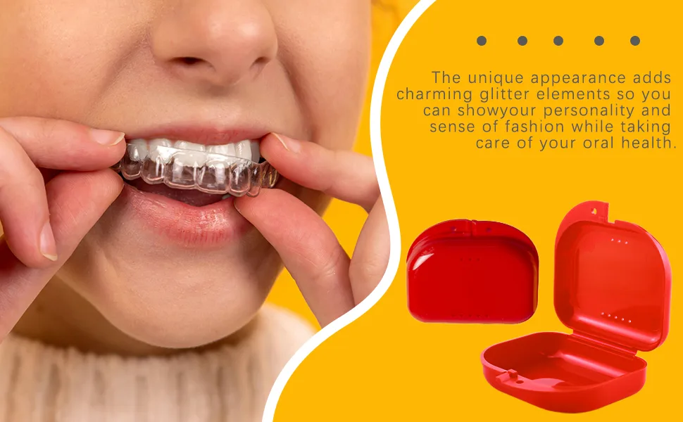 6 pieces of braces bite can tooth rail box spanging box dentures storage for dentist dentist dentist dinosisy fun - product information 5